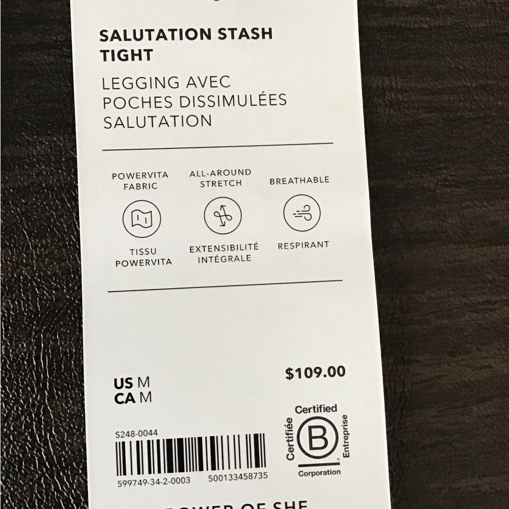 NWT ATHLETA Salutation Stash Tights/Leggings - Picture 3 of 8